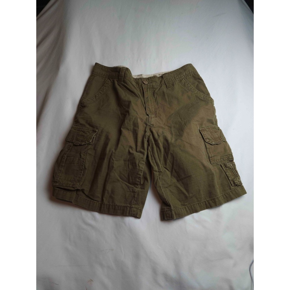 Carbon Cargo Shorts Mens 34 Olive Green Utility Cotton Pockets Casual Outdoors